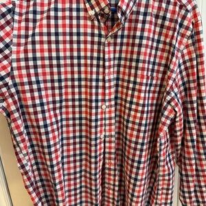 Red White & Blue J Crew button down